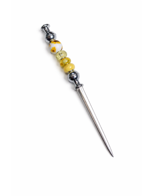Handmade Yellow Beaded Letter Opener Support &amp; Awareness Chronic Rare &amp; Invisible Diseases