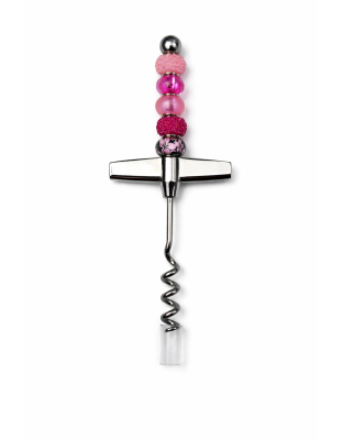 Handmade Pink Beaded Cork Screw Supporting Awareness For Chronic Rare &amp; Invisible Illnesses