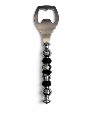 Handmade Black Beaded Bottle Cap Opener Supporting Awareness For Chronic Rare &amp; Invisible Illnesses