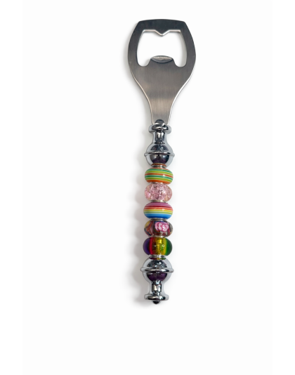 Handmade Rainbow Colors Beaded Bottle Cap Opener Supporting Awareness For Chronic Rare &amp; Invisible Illnesses