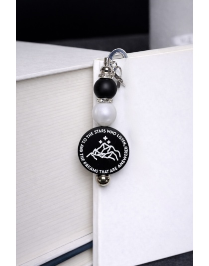 Handmade To The Stars Who Listen Black White Metal Bookmark Supporting Rare Invisible &amp; Chronic Illness Awareness