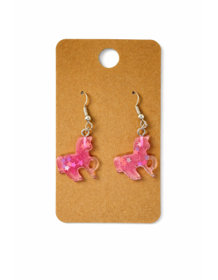 Pink Unicorns Dangling Earrings Supporting Awareness for Chronic Rare and Invisible Illnesses