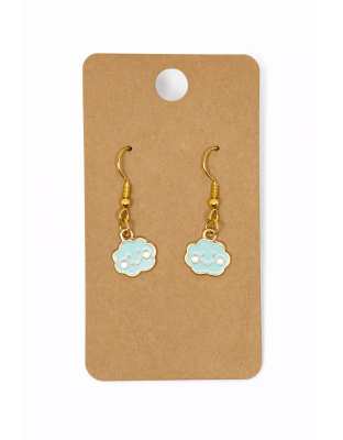 Blue Cloud Dangling Earrings Supporting Awareness for Chronic Rare and Invisible Illnesses