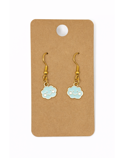 Blue Cloud Dangling Earrings Supporting Awareness for Chronic Rare and Invisible Illnesses