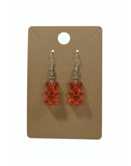 Brown &amp; Beige Root Beer Gummy Bear Dangling Earrings Supporting Awareness for Chronic Rare and Invisible Illnesses ( Copy )