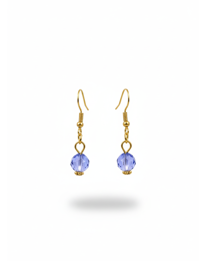 Blue Dangling Earrings Supporting Awareness for Chronic Rare and Invisible Illnesses