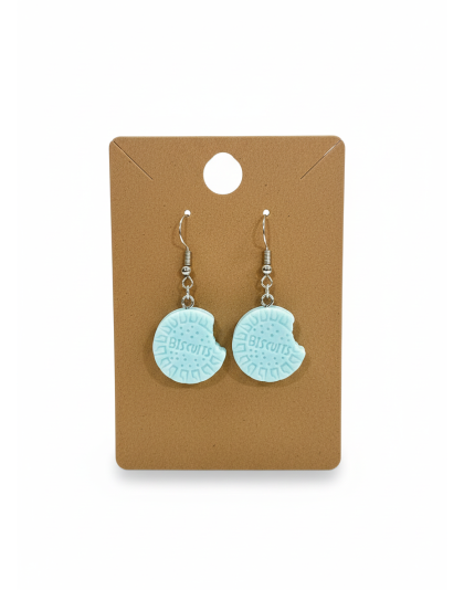 Yellow Cookie Dangling Earrings Supporting Awareness for Chronic Rare and Invisible Illnesses