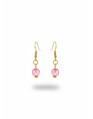 Light Pink Dangling Earrings Supporting Awareness for Chronic Rare and Invisible Illnesses