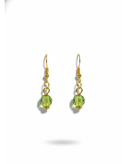 Green Dangling Earrings Supporting Awareness for Chronic Rare and Invisible Illnesses