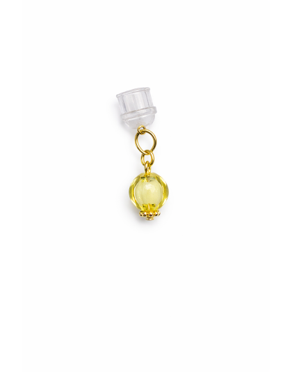Yellow Ball Phone Charm Plug-In Accessory Chronic Rare Invisible Illness Awareness &amp; Support