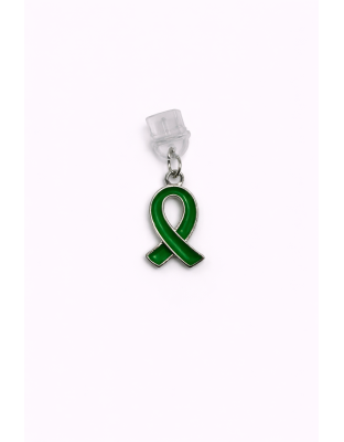 Green Ribbon Phone Charm Plug-In Accessory Chronic Rare Invisible Illness Awareness &amp; Support
