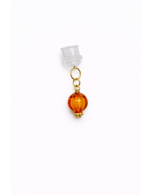 Orange Ball Phone Charm Plug-In Accessory Chronic Rare Invisible Illness Awareness &amp; Support
