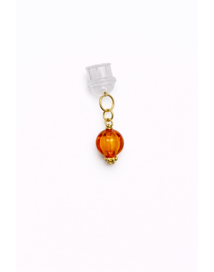 Orange Ball Phone Charm Plug-In Accessory Chronic Rare Invisible Illness Awareness &amp; Support