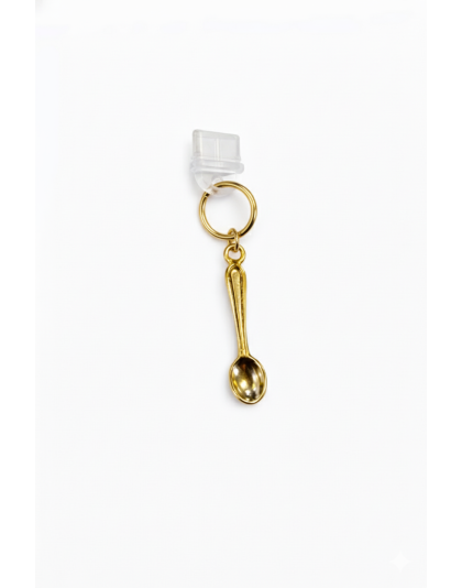 Gold Spoonie Spoon Phone Charm Plug-In Accessory Chronic Rare Invisible Illness Awareness &amp; Support
