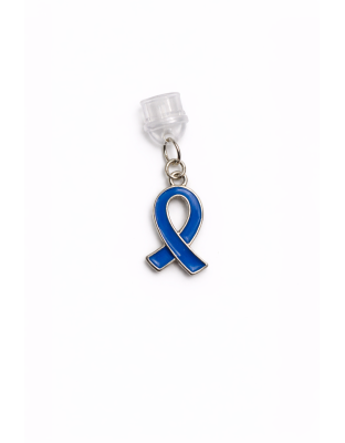 Blue Ribbon Phone Charm Plug-In Accessory Chronic Rare Invisible Illness Awareness &amp; Support