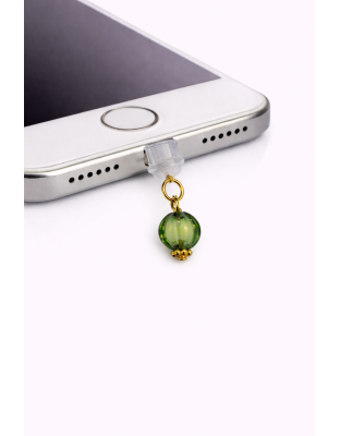 Green Ball Phone Charm Plug-In Accessory Chronic Rare Invisible Illness Awareness &amp; Support