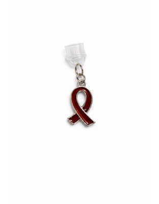 Brown Ribbon Phone Charm Plug-In Accessory Chronic Rare Invisible Illness Awareness &amp; Support
