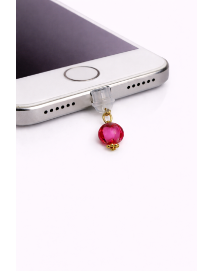 Pink Ball Phone Charm Plug-In Accessory Chronic Rare Invisible Illness Awareness &amp; Support