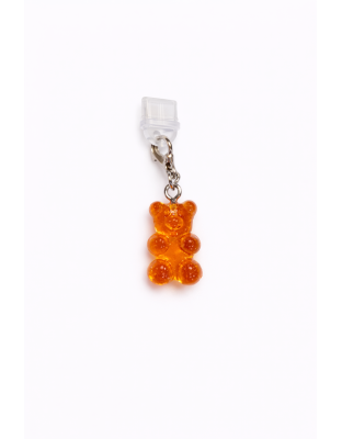Orange Gummy Bear Phone Charm Plug-In Accessory Chronic Rare Invisible Illness Awareness &amp; Support