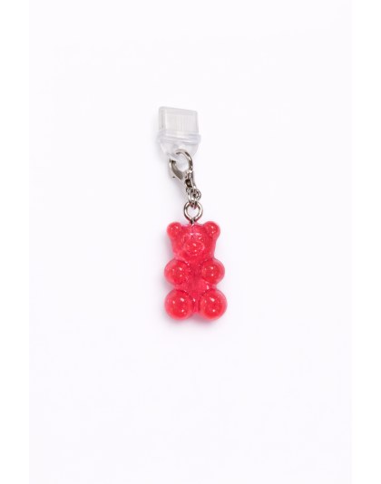 Pink Gummy Bear Phone Charm Plug-In Accessory Chronic Rare Invisible Illness Awareness &amp; Support
