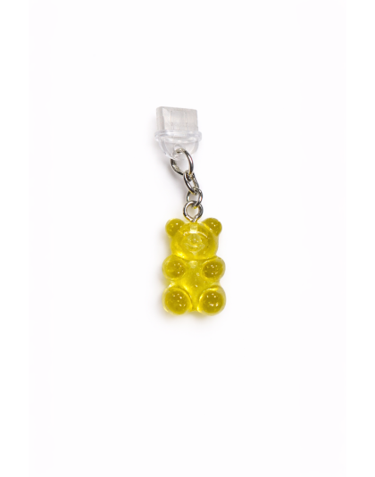Yellow Gummy Bear Phone Charm Plug-In Accessory Chronic Rare Invisible Illness Awareness &amp; Support