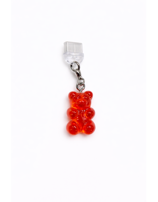 Red Gummy Bear Phone Charm Plug-In Accessory Chronic Rare Invisible Illness Awareness &amp; Support