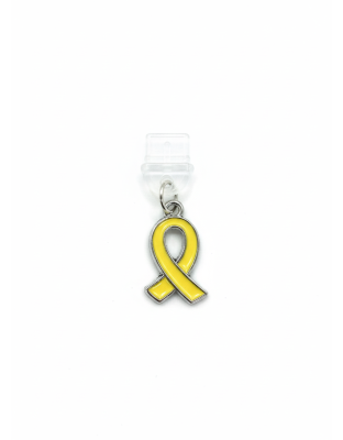 Yellow Ribbon Phone Charm Plug-In Accessory Chronic Rare Invisible Illness Awareness &amp; Support