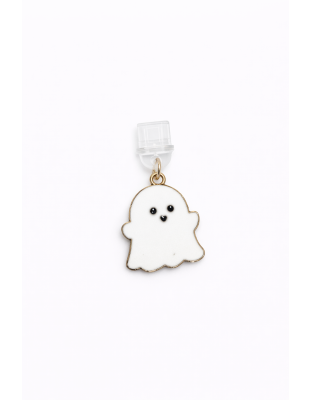 White Ghost Phone Charm Plug-In Accessory Chronic Rare Invisible Illness Awareness &amp; Support