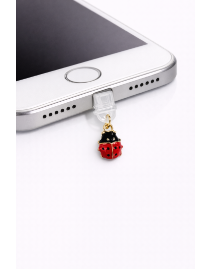 Red Ladybug Phone Charm Plug-In Accessory Chronic Rare Invisible Illness Awareness &amp; Support