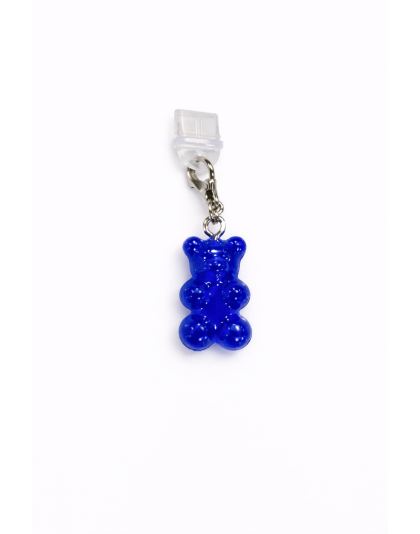 Blue Gummy Bear Phone Charm Plug-In Accessory Chronic Rare Invisible Illness Awareness &amp; Support