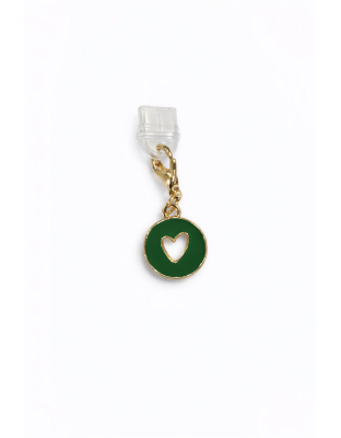 Green Heart Punch-Out Phone Charm Plug-In Accessory Chronic Rare Invisible Illness Awareness &amp; Support