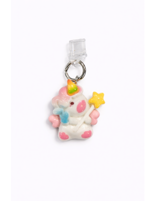 Multi Colored Rainbow Unicorn with Wand Phone Charm Plug-In Accessory Chronic Rare Invisible Illness Awareness &amp; Support