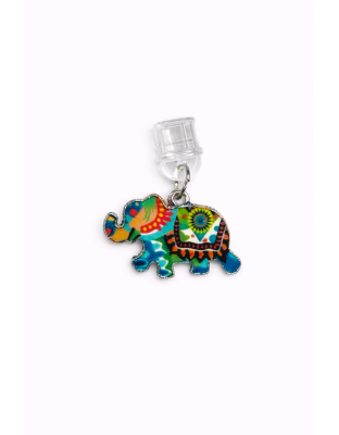 Multi Colored Rainbow Elephant Phone Charm Plug-In Accessory Chronic Rare Invisible Illness Awareness &amp; Support