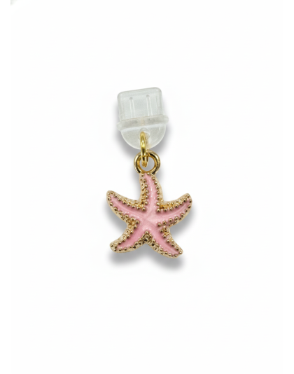 Pink Starfish Phone Charm Plug-In Accessory Chronic Rare Invisible Illness Awareness &amp; Support