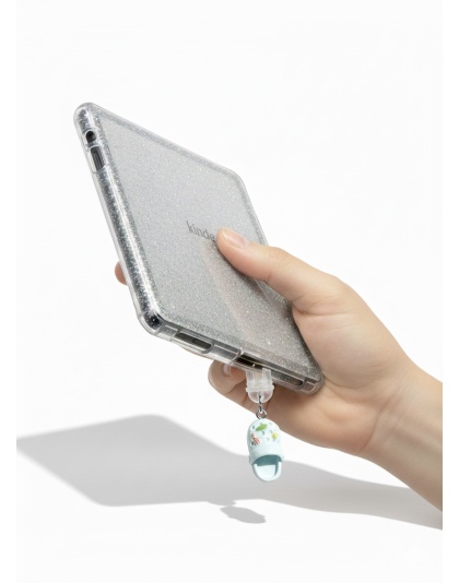 Blue Teal Slipper Phone Charm Plug-In Accessory Chronic Rare Invisible Illness Awareness &amp; Support