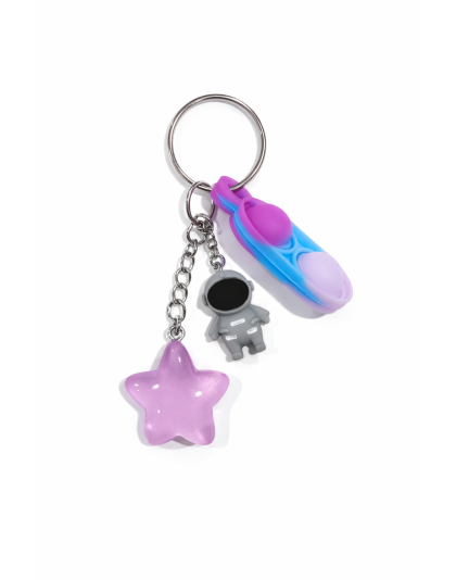 Blue Purple Pink Silicone Mini Pop Fidget Gray Astronaut Sensory Toy Raise Awareness Support Rare Chronic &amp; Invisible Illness