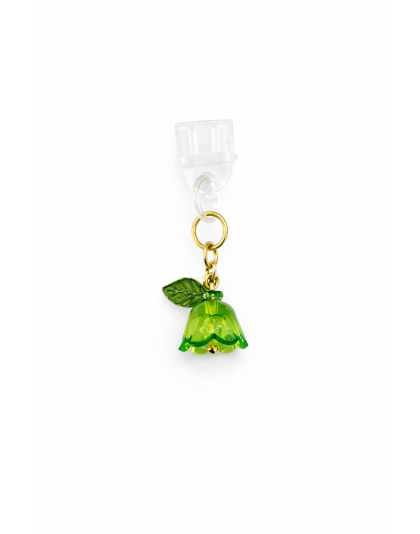 Green Flower Phone Charm Plug-In Accessory Chronic Rare Invisible Illness Awareness &amp; Support