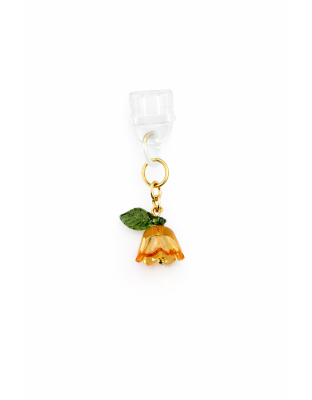 Orange Flower Phone Charm Plug-In Accessory Chronic Rare Invisible Illness Awareness &amp; Support