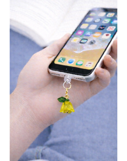 Yellow Flower Phone Charm Plug-In Accessory Chronic Rare Invisible Illness Awareness &amp; Support