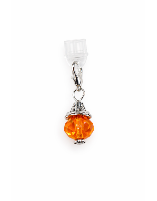 Orange Ball Phone Charm Plug-In Accessory Chronic Rare Invisible Illness Awareness &amp; Support