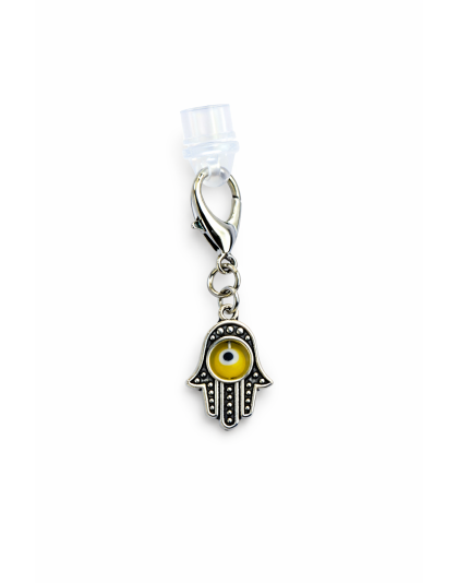Hamsa With Yellow Eye Charm Plug-In Accessory Chronic Rare Invisible Illness Awareness &amp; Support