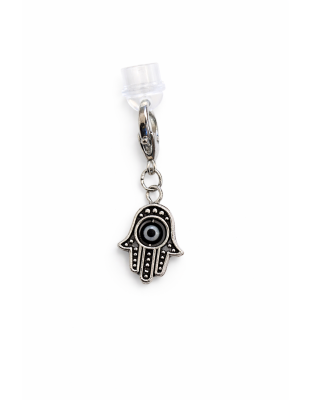 Hamsa With Black Eye Charm Plug-In Accessory Chronic Rare Invisible Illness Awareness &amp; Support