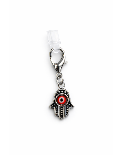 Hamsa With Red Eye Charm Plug-In Accessory Chronic Rare Invisible Illness Awareness &amp; Support