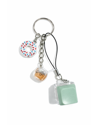 Green Audible Keyboard Clicker White Donut &amp; Yellow Coffee Cup Fidget Sensory Toy Raise Awareness Support Rare Chronic &amp; Invisible Illness