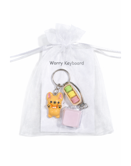 Pink Audible Keyboard Clicker Orange Dog &amp; Rainbow Pink Yellow Green Cookies Fidget Sensory Toy Raise Awareness Support Rare Chronic &amp; Invisible Illness