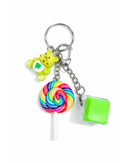 Green Audible Keyboard Fidget Bear &amp; Rainbow Lollipop Sensory Toy Raise Awareness Support Rare Chronic &amp; Invisible Illness