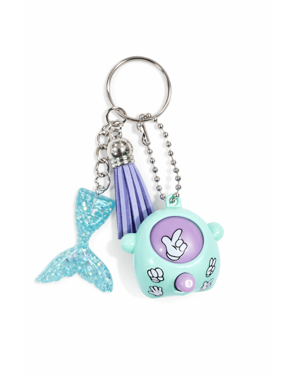 Teal Purple Rock Paper Scissors Fidget Toy With Adorable Mermaid Tail &amp; Purple Tassel Charms Raise Awareness Support Rare Chronic &amp; Invisible Illness