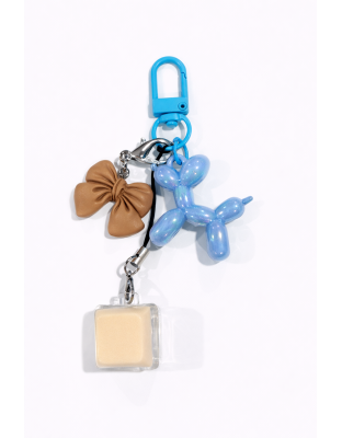 Cream Audible Keyboard Fidget Blue Balloon Dog &amp; Brown Bow Sensory Toy Raise Awareness Support Rare Chronic &amp; Invisible Illness