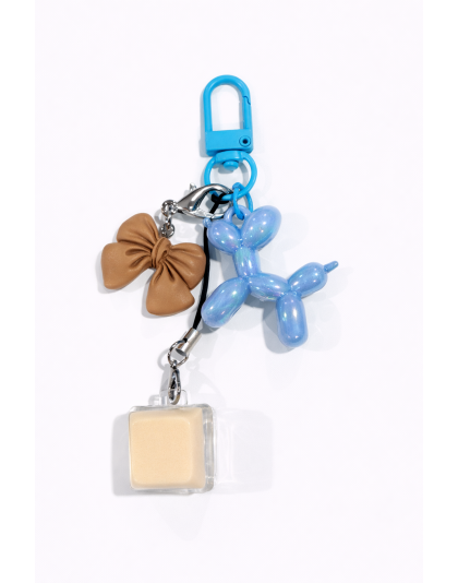 Cream Audible Keyboard Fidget Blue Balloon Dog &amp; Brown Bow Sensory Toy Raise Awareness Support Rare Chronic &amp; Invisible Illness