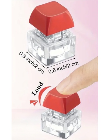 Green Audible Keyboard Clicker Green Dino &amp; Orange Tassel Fidget Sensory Toy Raise Awareness Support Rare Chronic &amp; Invisible Illness